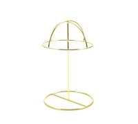 Lilinzhi Stylish Metal Hat and Wigs Holder Metal Display Racks for Home and Shop Use Sturdy and Stable Caps Organizers Elegant Presentation