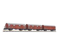 Liliput 260146 3-unit closed wagon type Glmhs 50 wooden cabin DB Ep.III N Gauge