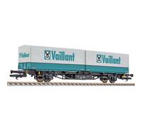 Liliput L235223 flat wagon, period IV, DB, Lgjs 571.1, 440 4 621-0, with 2