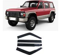 LiLiQi Wind Deflectors for Nissan Patrol Safari Y60 1987-1997, Keep Your Car Ventilated in Rain Reduce Wind Turbulence Tinted In Channel Type