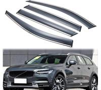 LiLiQi Wind Deflectors for Volvo V90 2017-2021, Keep Your Car Ventilated in Rain Reduce Wind Turbulence Tinted In Channel Type