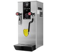 lilishangmao Commercial Milk Frother & Water Boiler - 12L 2500 W Heavy-Duty, Auto-Boil Steam Machine, 360° Rotating Steam/Boiling Water Valve, LED Display for Cafe/Bubble Tea Shop Grey