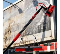 lilishangmao Solar Panel Brush - Water Fed Telescopic Pole Kit, Carbon Fibre Extendable, 180° Rotating Head - Scratch-Free Design - Also for Cleaning Windows, RVs, Boats, Conservatories 6m/20ft