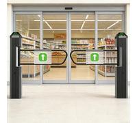 lilishangmao Supermarket Entrances Automatic Swing Gate: Radar Sensing Entrance with Adjustable Timing & Detection Range, for Library, Bar, Metro Stations, Shopping Centers A