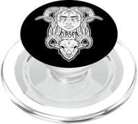 Lilith Demon Cursed Goat Devil Horns Blackwork PopSockets PopGrip for MagSafe