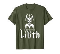 Lilith Demon Gothic Mythology Folklore Satanic Dark Occult T-Shirt, Men, Olive Green, Small