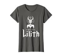 Lilith Demon Gothic Mythology Folklore Satanic Dark Occult T-Shirt, Women, Asphalt Grey, 3X-Large