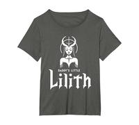 Lilith Demon Gothic Mythology Folklore Satanic Dark Occult T-Shirt, Women's Plus, Asphalt Grey, 3X