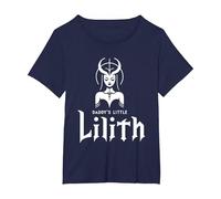 Lilith Demon Gothic Mythology Folklore Satanic Dark Occult T-Shirt, Women's Plus, Navy Blue, 2X