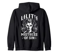 Lilith Demon Gothic Mythology Folklore Satanic Dark Occult Zip Hoodie
