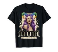 Lilith Goddess Pagan LGBT Floral Tarot Card Lesbian Witch T-Shirt