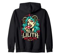 Lilith Not Eve Gothic Witch Feminist Mythology Zip Hoodie