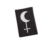Lilith (Occult, Satanic, Lucifer, Satan, Demon, Moon, Devil, Black Metal, Death Magick, Blackmoon)4 Embroidered Iron on Applique Souvenir Accessory