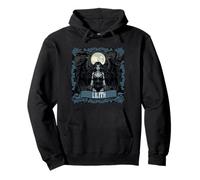 Lilith Tarot Card Gothic Halloween Day Of Dead Goddess Pullover Hoodie