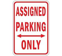 LilithCroft99 Assigned Parking Only Sign Metal Funny Warning Signs for Property,Home Decor Tin Sign,8x12