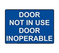 LilithCroft99 Door Not in Use Door Inoperable Sign Metal Funny Warning Signs for Property,Home Decor Tin Sign,8x12