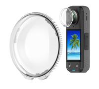 LiLiTok Premium Lens Cover for Insta360 X5, Optical Glass/PC, Lens Protector, Protective Lens Protector, Mirror Accessories for Insta360 X5 (PC Silver)