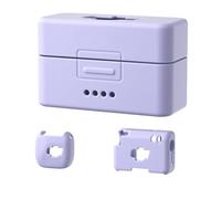 LiLiTok Protective Case for DJI Mic Mini Bluetooth Lavalier Microphone Silicone Case Set (1 Transmitter Protective Case + 1 Receiver Case + 1 Charging Cradle Case) Wireless Microphone Case (Purple)