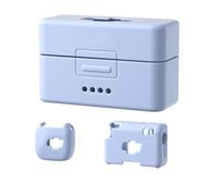 LiLiTok Protective Case for DJI Mic Mini Bluetooth Lavalier Microphone Silicone Case Set (1 Transmitter Protective Case + 1 Receiver Case + 1 Charging Cradle) Wireless Microphone Case (Blue)