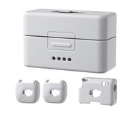 LiLiTok Protective Case for DJI Mic Mini Bluetooth Lavalier Microphone Silicone Case Set (2 Transmitter Protective Case + 1 Receiver Case + 1 Charging Cradle) Wireless Microphone Case (Grey)