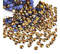 Liliume 1440 Pcs Mine Gold SS16 Hotfix Rhinestones 12 Colors 4 Sizes Round Glass Rhinestones for Clothes, Shoes, DIY Crafts