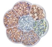 Liliume 5000pcs Hotfix Rhinestones 10 Colors 6 Sizes for Clothes Shoes and DIY Crafts(SS6-SS30,Champagme