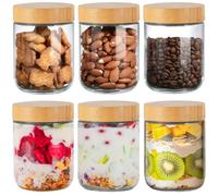 Liliume 6-pack Overnight Oats Container 500ml Overnight Oats Jar (A6)