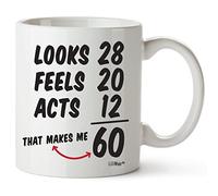 LiliWair 1965 60th Birthday Gifts Men Women | Birthday Gift for Man Woman Turning 60 | Funny 60 th Party Supplies Decorations Ideas | Sixty Year Old Bday Coffee Mug | 60 Years Gag Cups Presents Mens