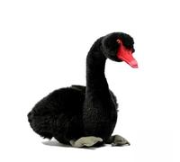 lilizzhoumax Black Swan Plush Toy 23cm/9inch Cute Cuddy Farm Bird Toys Realistic Stuffed Animal Wild Simulation Super Soft Bedroom Home Decoration Playtime Birthday Gift for Kids Girls Boys