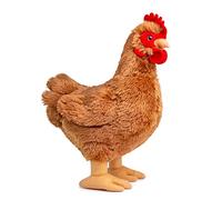 lilizzhoumax Chicken Plush Toy - 12inch Brown Cuddy Hen Realistic Stuffed Animal Cute Chick Farm Soft Poultry Playtime Companions Home Decoration Pillow Christmas Birthday Gift for Kids Boys Girls
