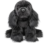 lilizzhoumax Cocker Spaniel Dog Black Cuddly Plush Toy 32cm/12inch Realistic Stuffed Animal Simulation Dog Puppy Cute Super Soft Home Decoration Bedroom Birthday Gift for Kids Boys Girls
