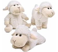 lilizzhoumax Cute Sheep Plush Toy 3Pcs, Lamb Stuffed Animal Toy(Sitting, Standing, Kneeling), White Super Soft Sheep Home Decoration Animal Toys, Gift for Kids Boys Girls