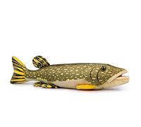 lilizzhoumax Fish Toy Realistic Stuffed Fish plush Cute Toy Pillow Soft Sea Creatures Ocean Toys Sea Animals Toys for Kids Home Decoration Gift Cuddly for Girls, Boys, Babies 18in Northern Pike Yellow