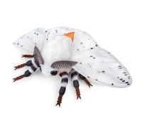 lilizzhoumax Moth Plush Toy Stuffed Animal Realistic Lovely Cute Super Soft Creative and interesting gifts for Kids boys girls Bedtime Companion Plushie Collection Interactive Play 10.6” white