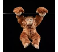 lilizzhoumax Orangutan Plush Toy, Realistic Long Arm Hanging Monkey Teddy Plushie Soft Cuddly Orangutan Stuffed Animal Toy for Kids Adults Animal Lovers Home Decor Birthday Gift 8 inches