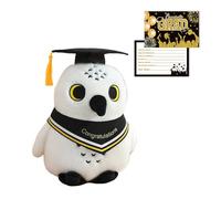 lilizzhoumax Owl Plush Toy with Graduation Cap 22cm Owl Plush with Doctoral Cap Soft Doll Stuffed Animal Ideal Graduation Keepsake and Gift for Her/Him Great School Souvenir Gift for Students Yellow