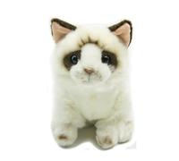 lilizzhoumax Ragdoll cat Plush Toy Stuffed Animal Realistic Kitty Lovely Cute Super Soft Birthday Gifts for Kids Bedtime Companion Plushie Collection Interactive Play 8.6inch white