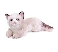 lilizzhoumax Ragdoll cat Plush Toy Stuffed Animal Realistic Ragdoll cat Kitty Plush Toy Lovely Cute Soft Gifts for Kids Ragdoll cat Bedtime Companion Plushie Collection Interactive Play 20” white