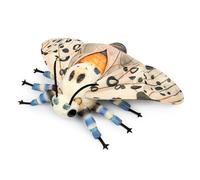 lilizzhoumax Realistic Leopard Moth Stuffed Animal 10.62” - Gothic Black and White Insect Plushie, Cute Leopard Print Butterfly Soft Toy & Desk Ornament, Nature Educational Gift for Adults Kids
