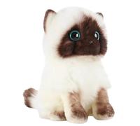 Lilizzhoumax Siamese Cat Plush Toy - 23cm/9” Realistic Stuffed Animal Kitten, Cute Soft Cat Plush Home Decoration, Gift for Kids