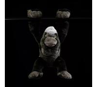 lilizzhoumax Silverback Gorilla Plush Toy, Realistic Long Arm Hanging Monkey Teddy Plushie Soft Cuddly Gorilla Stuffed Animal Toy for Kids Adults Animal Lovers Home Decor Birthday Gift 8 inches