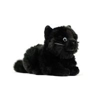 lilizzhoumax Simulation Black Cat Plush Toy 25cm/10”, Realistic Stuffed Animal Wild Cat Stuffed Animals, Cute Super Soft Cat Plush Home Decoration Animal Toys, Gift for Kids