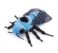 lilizzhoumax Simulation Blue Bee Plush Toy 27cm/10.6”, Cute Realistic Stuffed Animal Wild Insect Toy, Super Soft Blue Bee Plush Home Decoration Animal Toy Gift for Kids