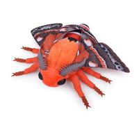 lilizzhoumax Simulation Cecropia moth Plush Toy 10.62inch Soft Realistic Cecropia moth Stuffed Animal Plush Toy for Kids Insect lovers Boys and Girls Gifts Home Decoration orange
