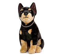 lilizzhoumax Simulation Doberman Dog Plush Toy 20cm/8”, Realistic Stuffed Animal Wild Dog Puppy Stuffed Animals, Cute Soft Dog Plush Home Decoration Toys, Gift for Kids