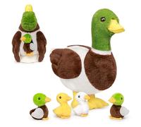 LilizzhouMAX Simulation Duck Plush Toy 31cm/12” 4pcs Realistic Stuffed Animal Wild Cute Duck Plush, Soft Toys for Home Decor & Gifts