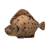 lilizzhoumax Simulation Flounder Fish Plush Toy 40cm/16inch Realistic Stuffed Animal Cute Cuddly Funny Super Soft Collection Sea Animal Home Decoration Gift for Boys Girls Kids Brown Age 4 5 6 7 8