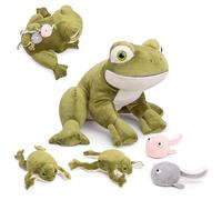 lilizzhoumax Simulation Frog Plush Toy 4pcs Super Soft and Cute Cuddly Nursery Frog Stuffed Animal Toys Fun Kids super Soft Gift Birthday Home Decor Parent-child toys 11inch