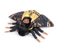 lilizzhoumax Simulation ghost face moth Plush Toy 10.62inch Soft Realistic ghost face moth Stuffed Animal for Kids Insect lovers Boys and Girls Gifts Home Decoration black yellow