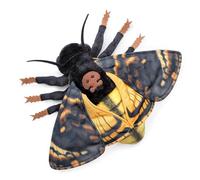 lilizzhoumax Simulation ghost face moth Plush Toy 14.96inch Soft Realistic ghost face moth Stuffed Animal for Kids Insect lovers Boys and Girls Gifts Home Decoration black yellow